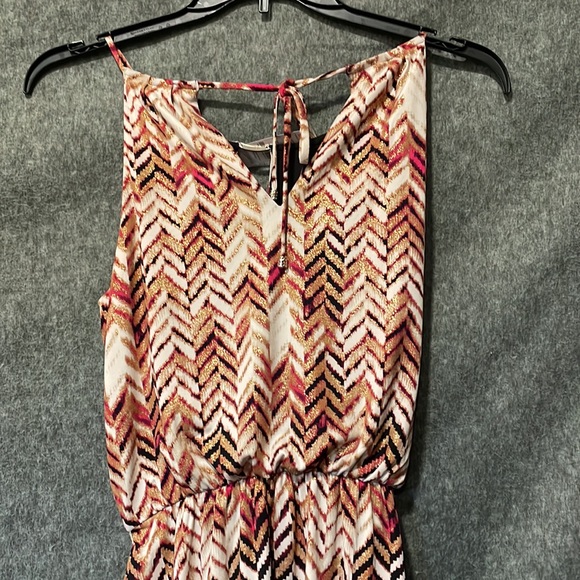 NWT! White House Black Market pink & gold shimmery halter dress, women’s small - Picture 7 of 14